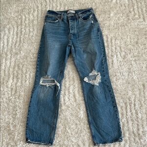 Abercrombie & Fitch Light Blue Ripped Jeans